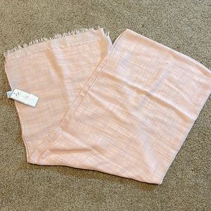 NWT light pink w/ purple pattern light-weight scarf.